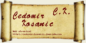 Čedomir Kosanić vizit kartica